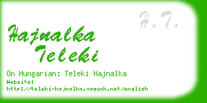 hajnalka teleki business card